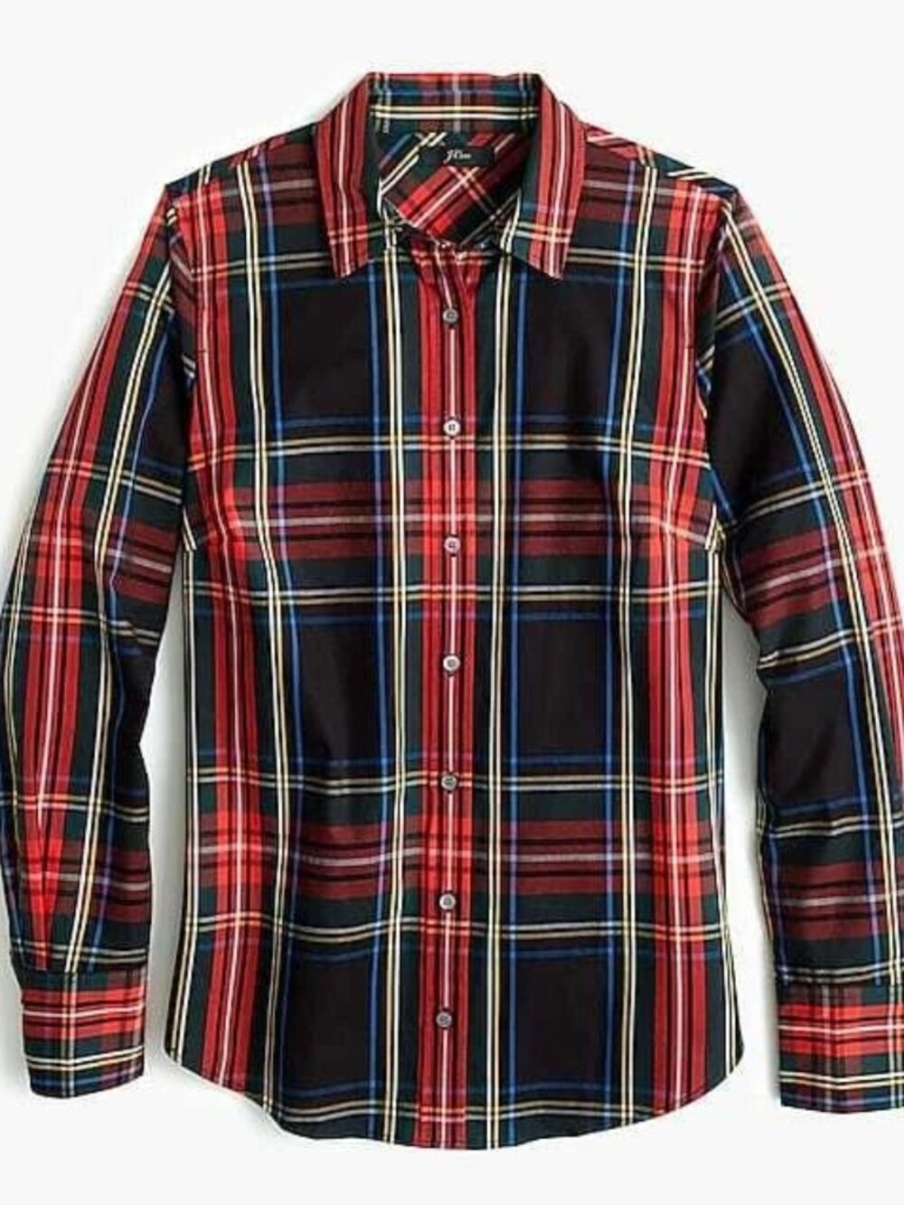 NWT J. Crew Size 6 TALL 6T Slim Perfect Shirt in Stewart Tartan Plaid NEW